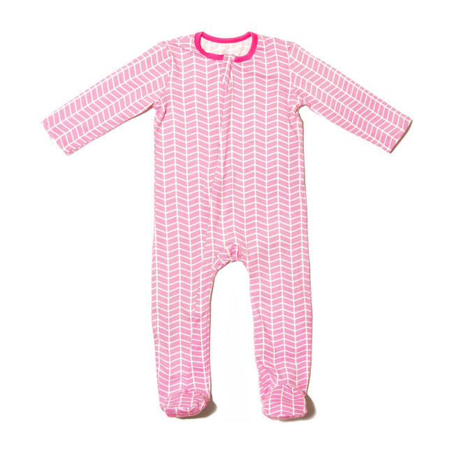 Classic Zipper Footie, Fuschia