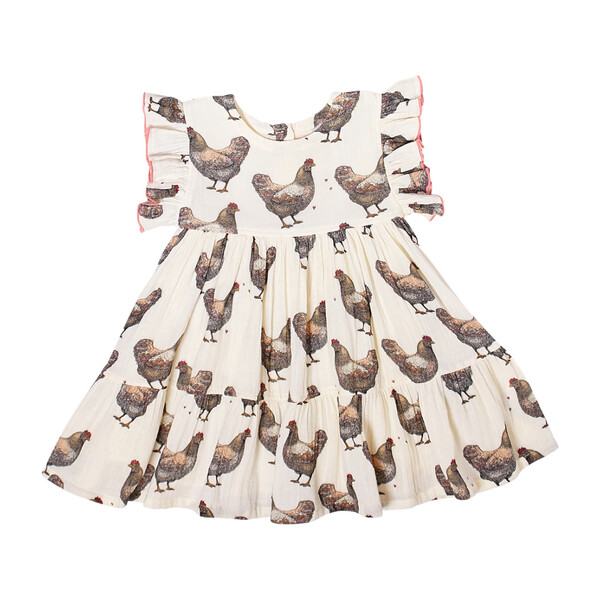 Kit Dress, Chickens Kids Girl Clothing Dresses