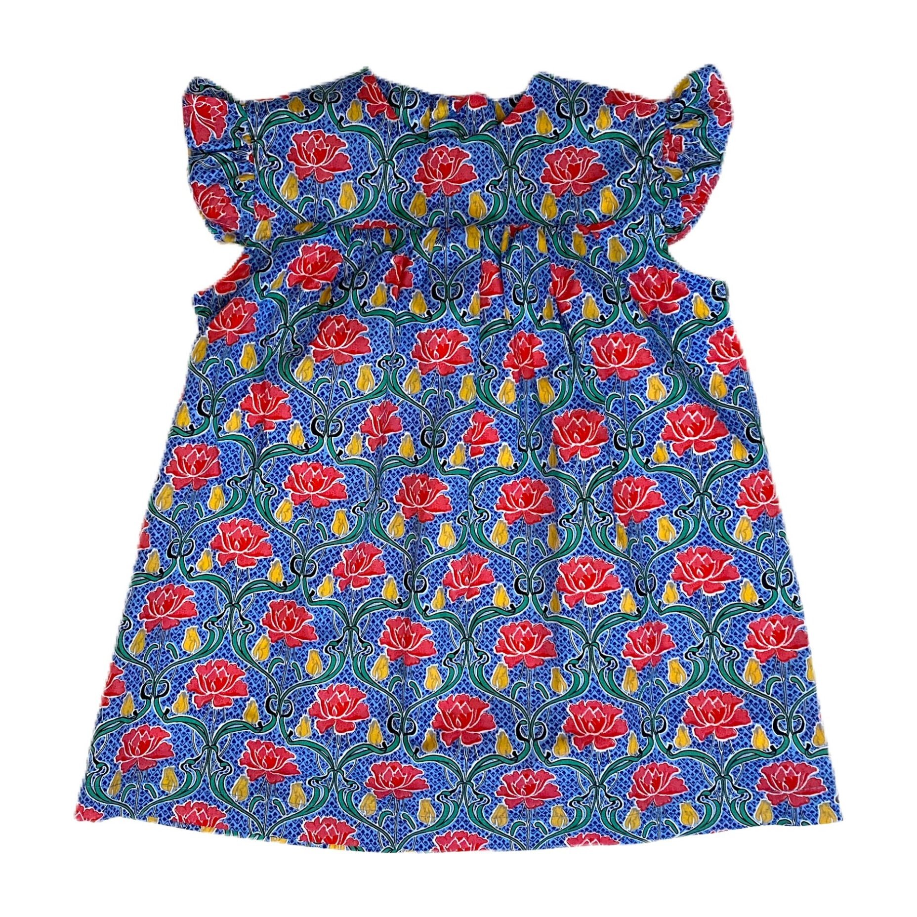 liberty print baby girl dress