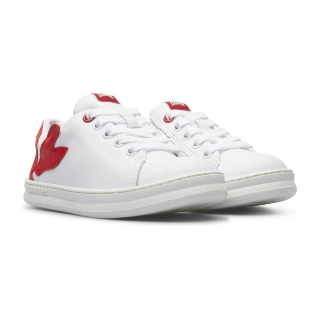 TWS Kids Sneakers, White & Red