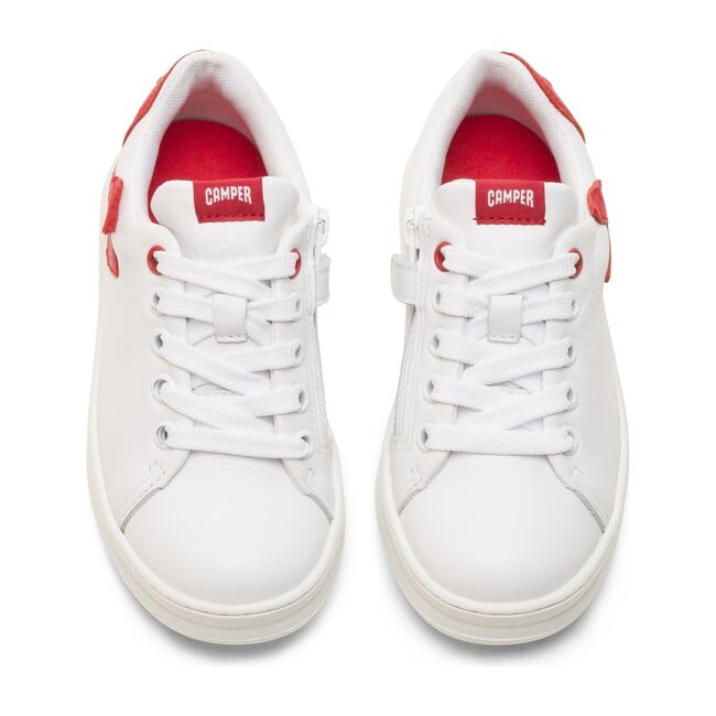 TWS Kids Sneakers, White & Red