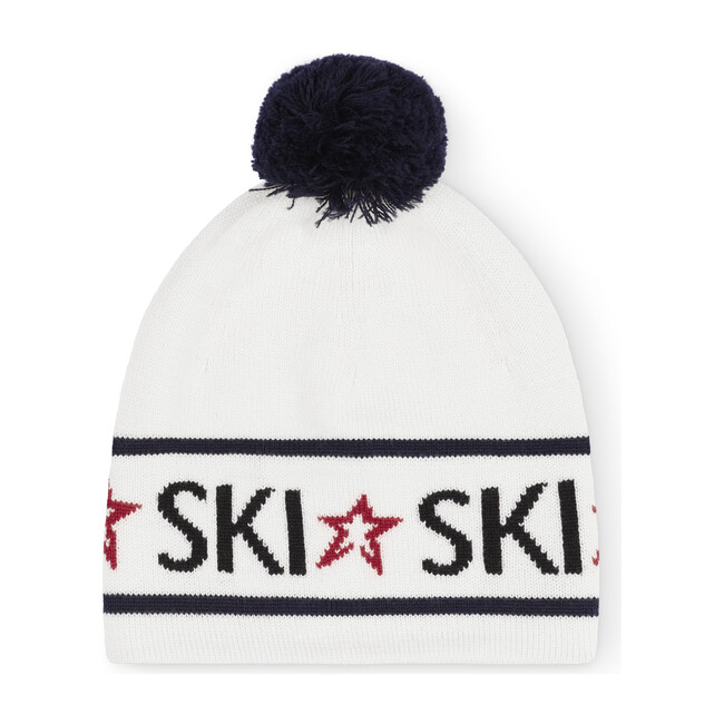 Ski Beanie, Navy/White
