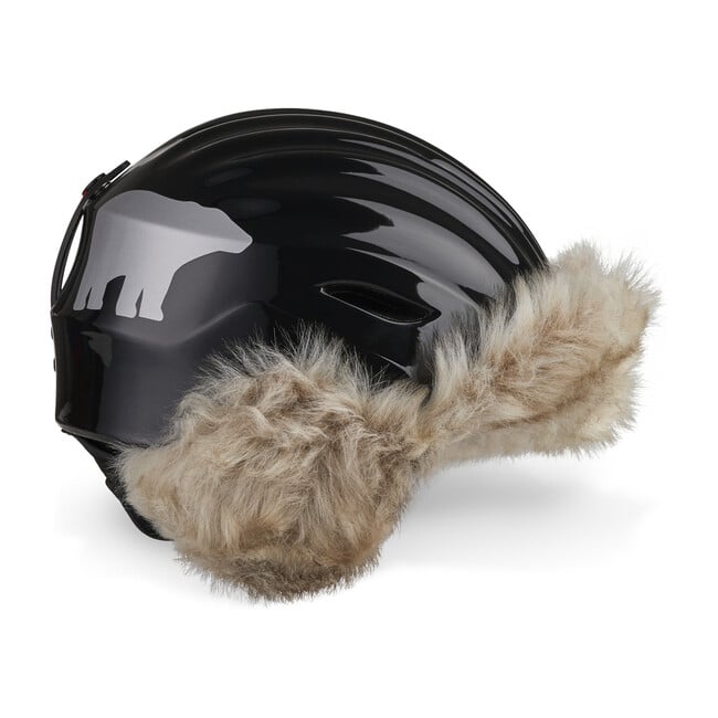 Polar Bear Helmet, Black with Faux Fur