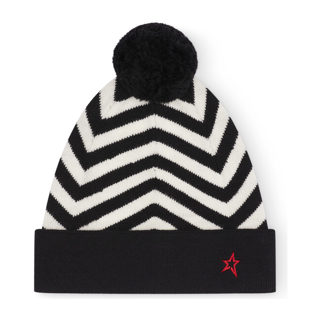 Maier Beanie, Black/white Chevron