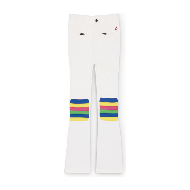 Kids Aurora Flare Pant, Rainbow/White