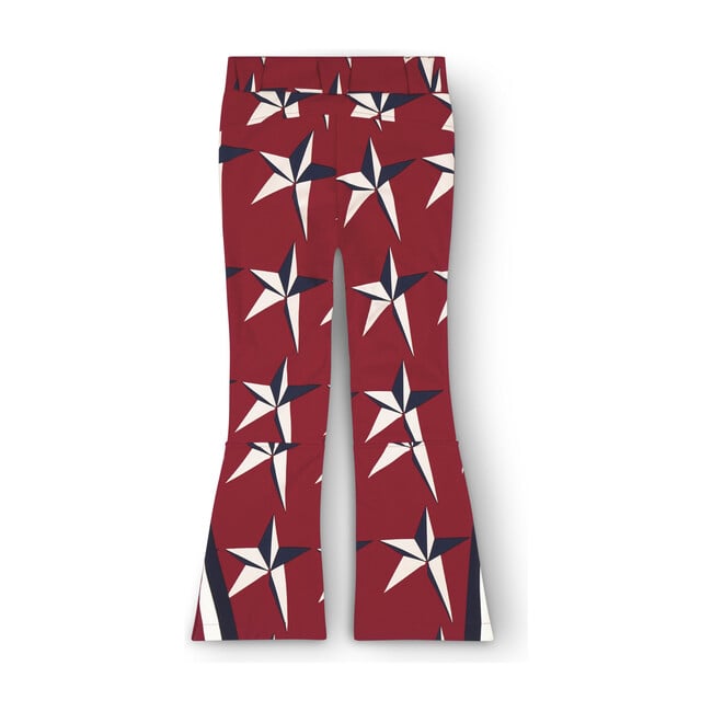 Kids Chevron Flare Pant, Red Star Print