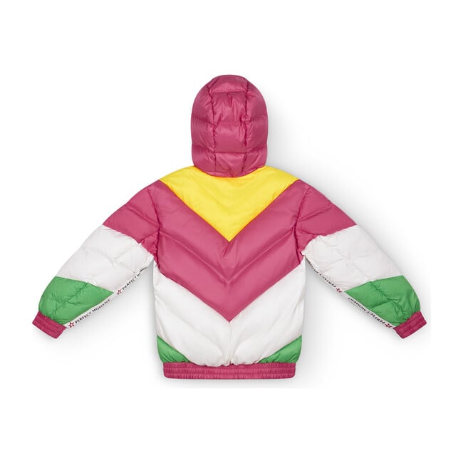 Kids Aspen Puffer, Peach Pink Chevron