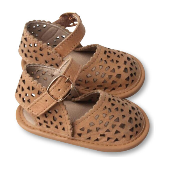 Leather Pocket Sandal, Sand