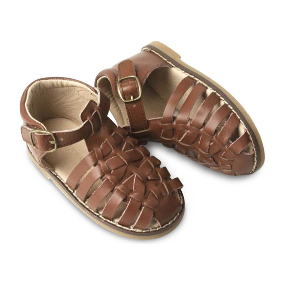 Leather Indie Sandal, Hazelnut
