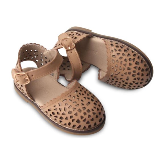 Leather Pocket Sandal, Tan