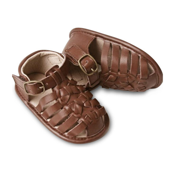 Leather Indie Sandal, Hazelnut