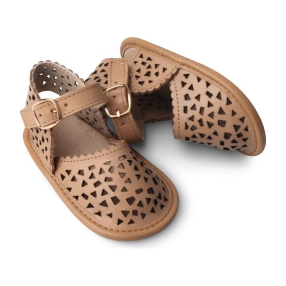 Leather Pocket Sandal, Tan