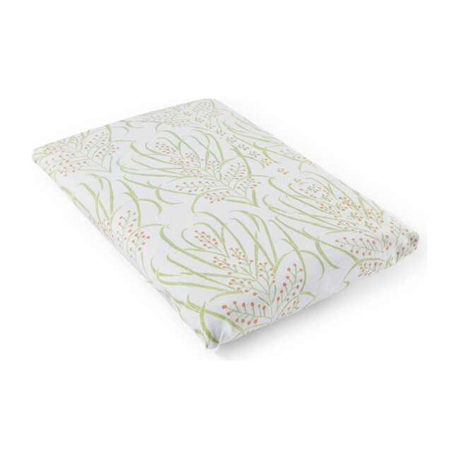 Vines Suzani Cotton Percale Crib Sheet, Light Teal - Sheets - 1
