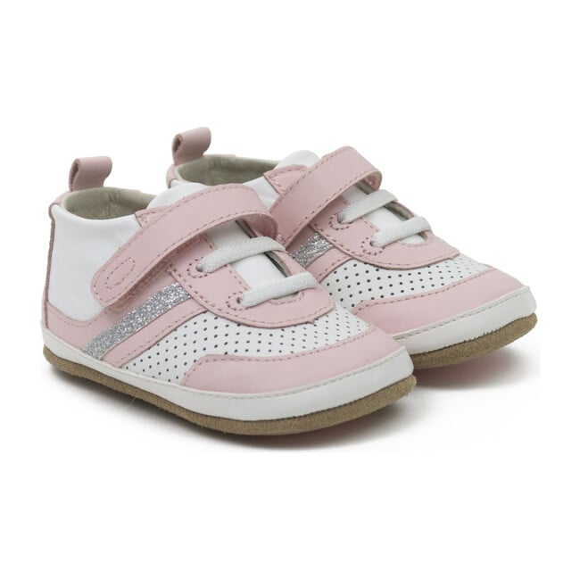Everyday Eliza Sneaker, White & Pink - Sneakers - 1