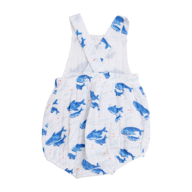 Blue Whale Retro Sunsuit, Blue