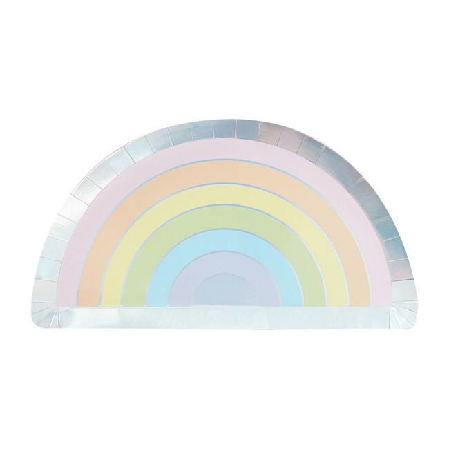 Foiled Paper Plates, Rainbow