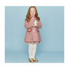 Chelsea Houndstooth Coat, Pink & White - Wool Coats - 3