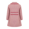Chelsea Houndstooth Coat, Pink & White - Wool Coats - 4