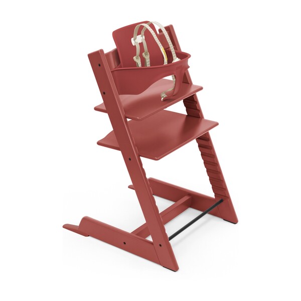 Tripp Trapp® High Chair (includes Tripp Trapp® + Baby set), Warm Red Stokke Highchairs