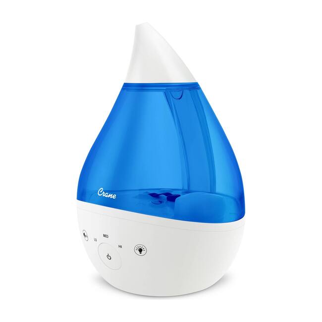 4 in 1 Top Fill 1 Gallon Cool Mist Humidifier Sound Machine, Blue & White