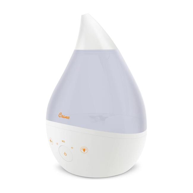 4 in 1 Top Fill 1 Gallon Cool Mist Humidifier Sound Machine, Clear & White