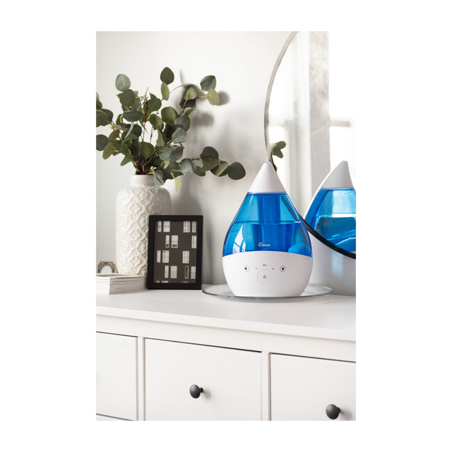 4 in 1 Top Fill 1 Gallon Cool Mist Humidifier Sound Machine, Blue & White