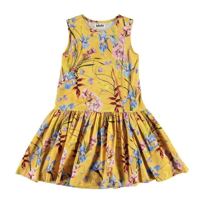 Candece Floral Dress, Yellow - Dresses - 1