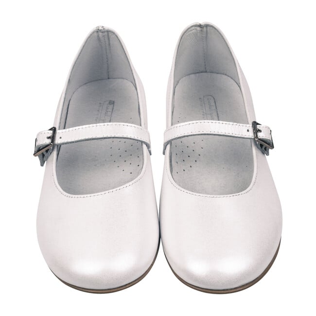 Mary Jane Party Shoe, White Leather