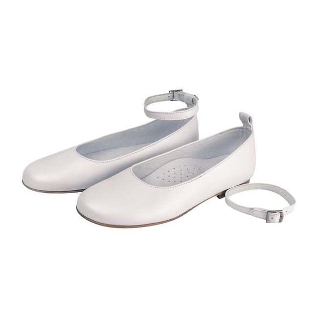 Two Way Party Shoe, White Leather