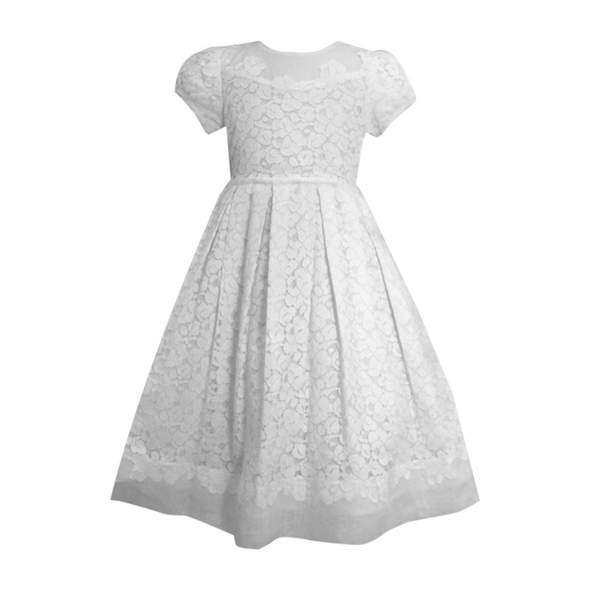 Gala Lace Dress, White Cotton
