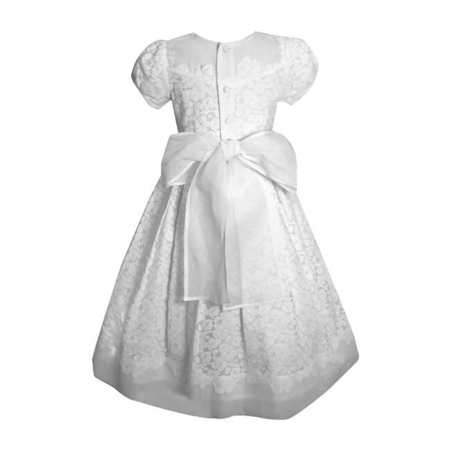 Gala Lace Dress, White Cotton