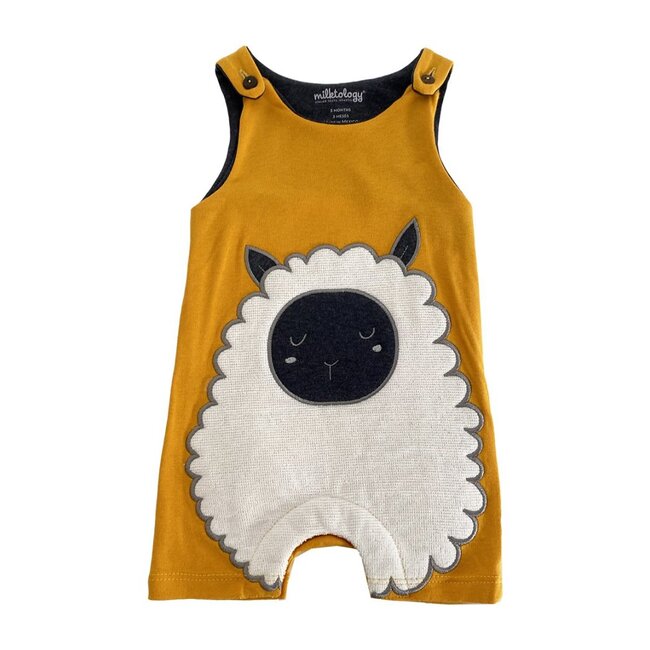 Lamb Romper, Yellow