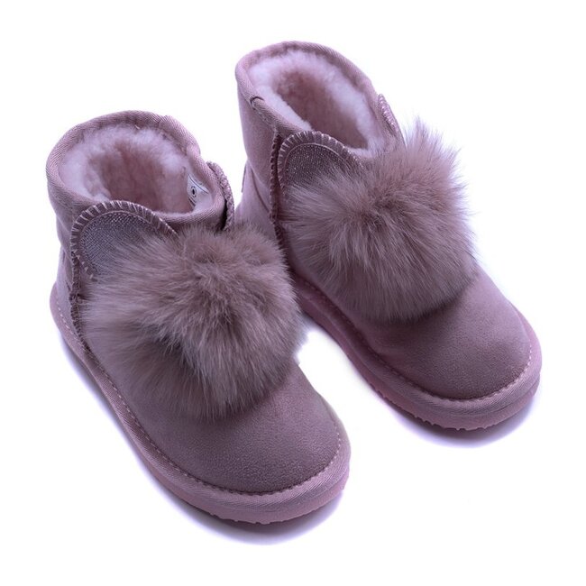 Shearling Boots, Pink