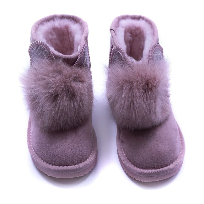 Shearling Boots, Pink