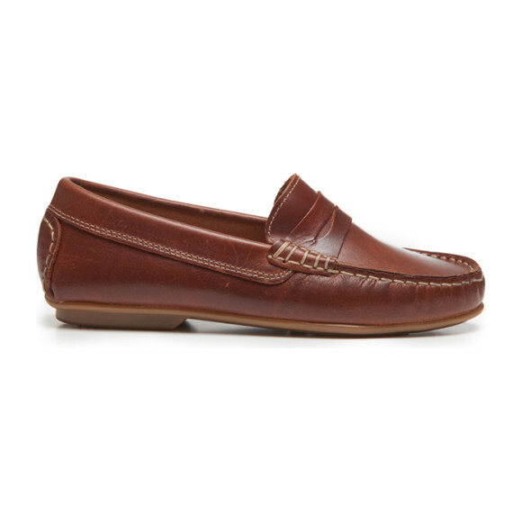 Leather Penny Loafers, Brown