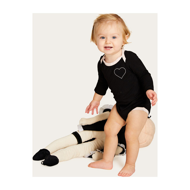 Roo Onesie, Noir & Vanilla