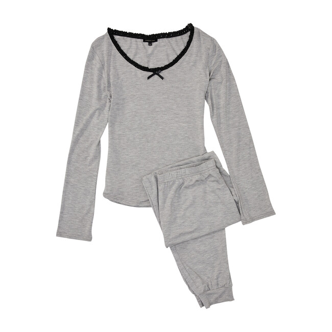 June PJ Set, Gray & Noir