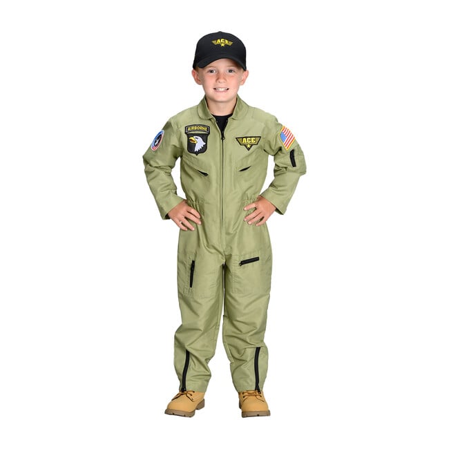 Jr. Fighter Pilot Suit with Embroidered Cap