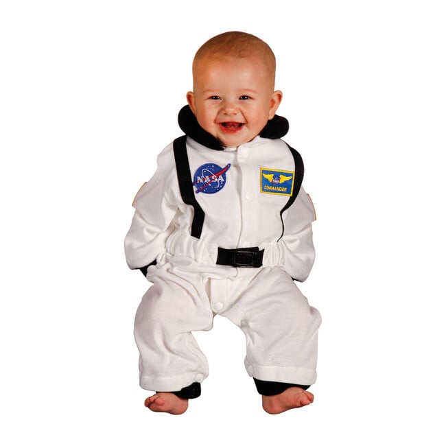 Jr. Astronaut Romper, White