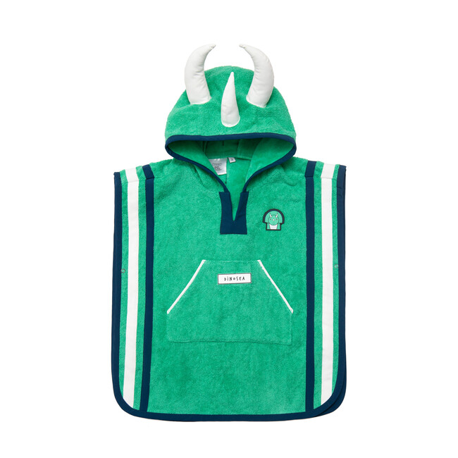 Kid's Spike Poncho Towel,Green