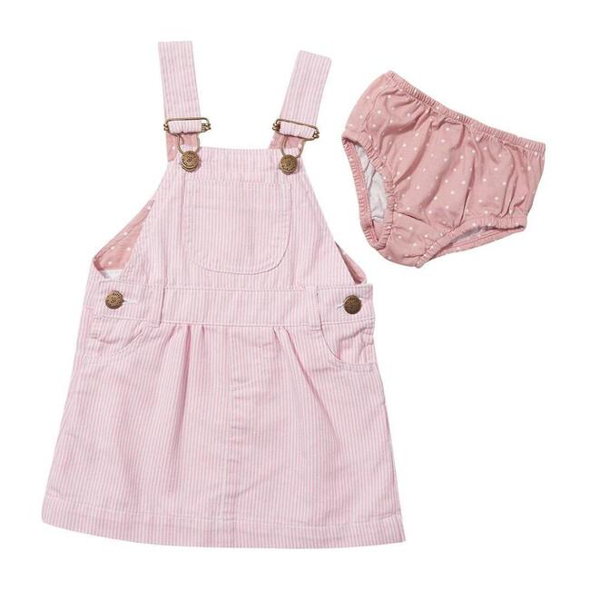 Overall Dress, Pink Stripes