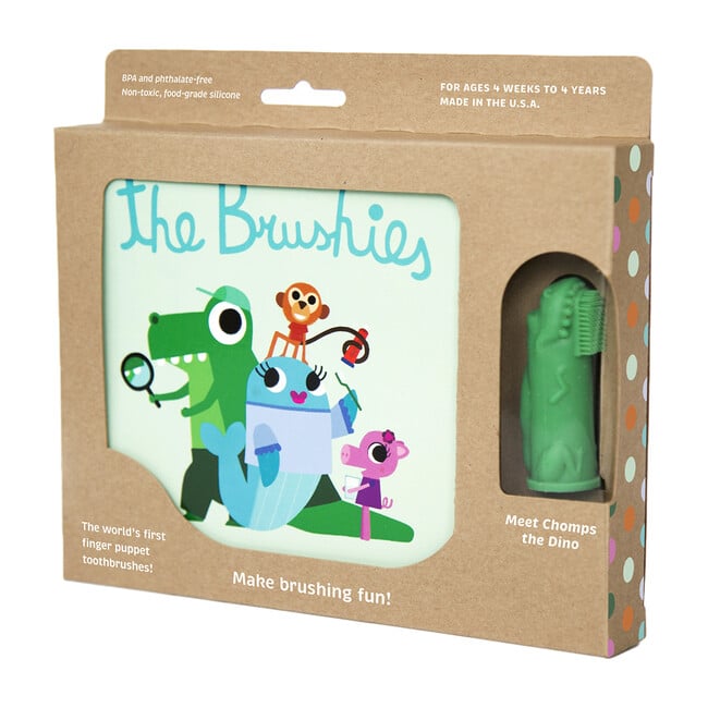 Chomps the Dino Toothbrush with Book - Dental Hygiene - 1