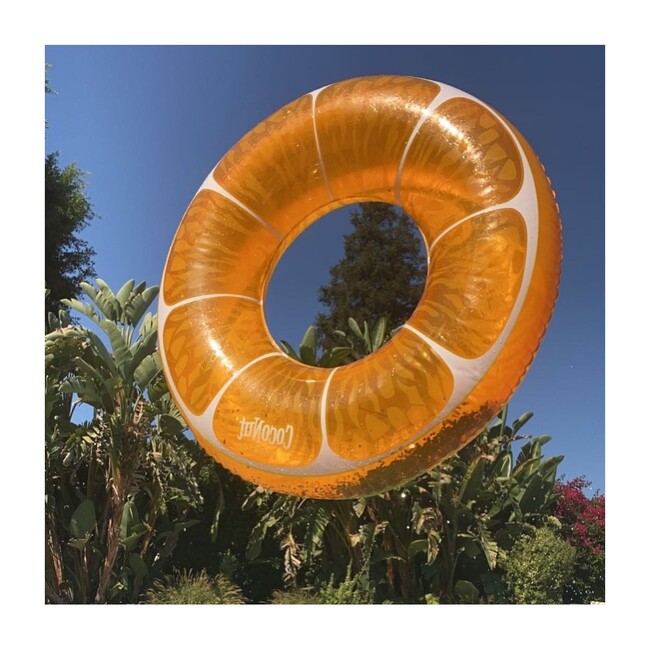Tangerine Orange Glitter Pool Float