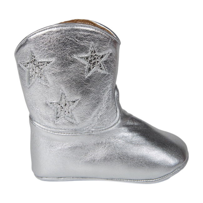 Baby Cowboy Boot, Silver Sparkle
