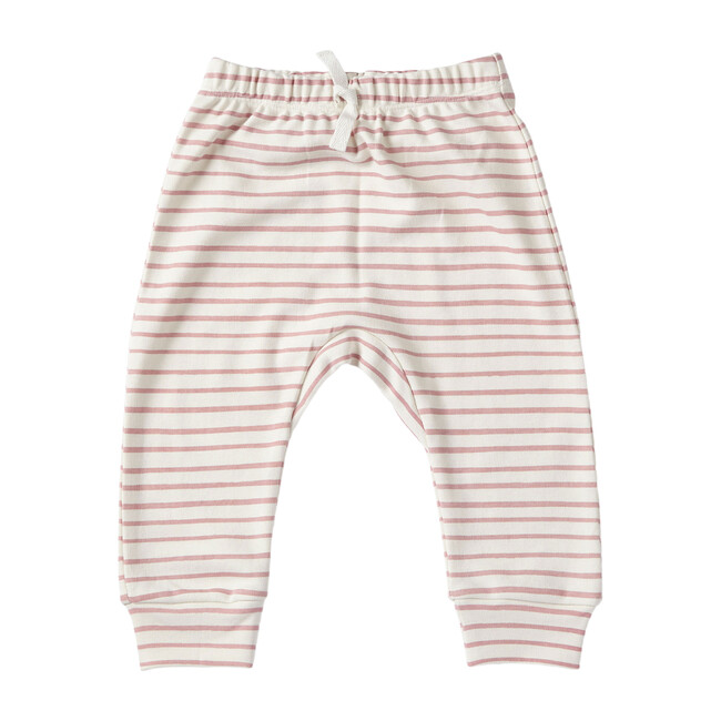 Organic Stripes Away Harem Pant, Pink