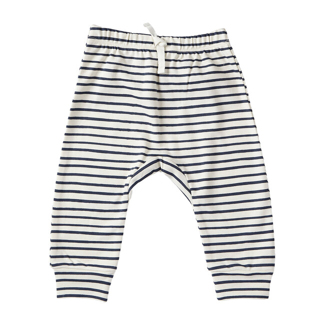 Organic Stripes Away Harem Pant, Ink - Baby Girl Clothing Pants ...