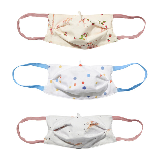 Child 3 Masks Set, Cheetah & Giraffe - Face Masks - 1