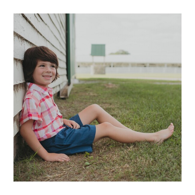 Pull on Straight Shorts, Navy