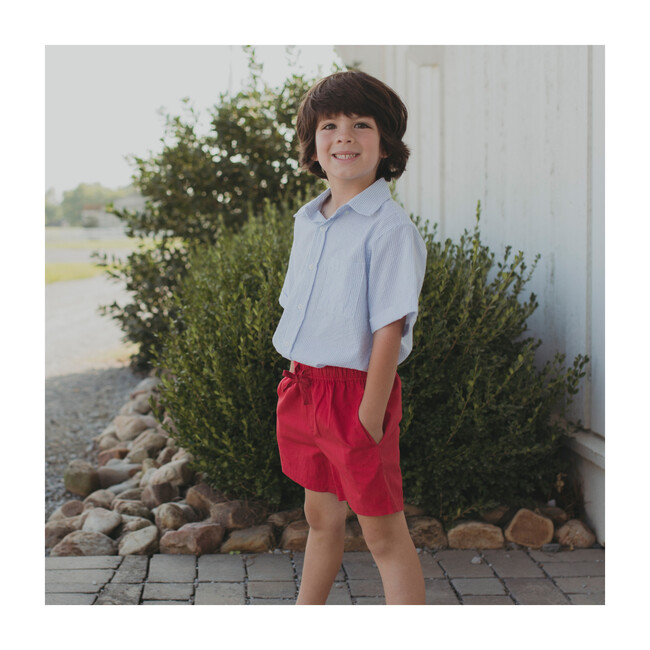 Pull on Straight Shorts, Summer Red