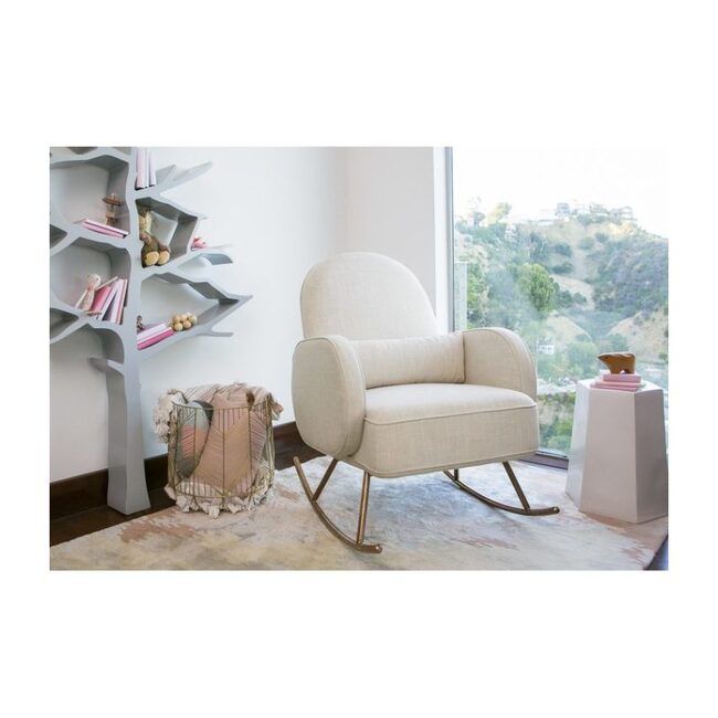 Compass Rocker, Oatmeal/Rose Gold